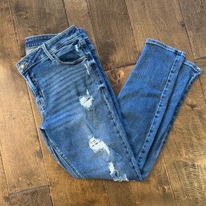 Distressed Blue Women's Jeans Old Navy Size 12